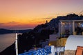 Imerovigli town at twilight Santorini island Cyclades Greece