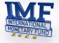 IMF - International Monetary Fund, World Bank - 3D Render Royalty Free Stock Photo