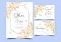 Wedding Invitation, floral invite thank you, rsvp modern card Design. Royalty Free Stock Photo
