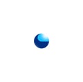 The blue spherical logo is simple and comfortable to look at.