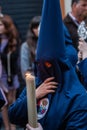 The Brotherhood El Baratillo in the centre of Seville during the holy Easter week Royalty Free Stock Photo