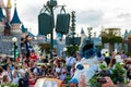 A customized Disney parade through the streets in Paris Royalty Free Stock Photo