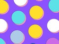 background with large colored circles.