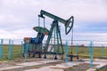 Oil well on the serbian mining field Royalty Free Stock Photo