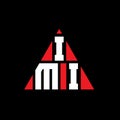 IMI triangle letter logo design with triangle shape. IMI triangle logo design monogram. IMI triangle vector logo template with red Royalty Free Stock Photo
