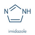 Imidazole organic heterocyclic molecule. Skeletal formula.