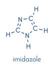 Imidazole organic heterocyclic molecule. Skeletal formula.