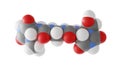 imidazolidinyl urea molecule, antimicrobial preservative, molecular structure, isolated 3d model van der Waals