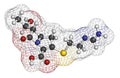 Imipenem antibiotic drug molecule. Belongs to carbapenem class.