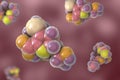 Imipenem antibiotic molecule, 3D illustration