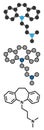 Imipramine antidepressant drug molecule