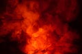 Imitation of bright flashes of orange-red flame. Background of abstract colored smoke Royalty Free Stock Photo