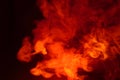 Imitation of bright flashes of orange-red flame. Background of abstract colored smoke Royalty Free Stock Photo