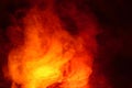 Imitation of bright flashes of orange-red flame. Background of abstract colored smoke Royalty Free Stock Photo
