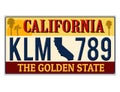 An imitation California license plate Royalty Free Stock Photo