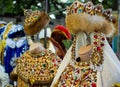 Imitation clothing and headdresses of the king and queen