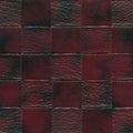 Imitation cowhide texture close up, red squared cowhide texture can be background