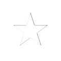Imitation of a flat relief on white paper, carved star with an inner shadow. Royalty Free Stock Photo