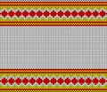 Imitation knitting fabric. Multicolor knitting ornament. Place for your text. Royalty Free Stock Photo