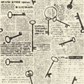 Imitation of newspaper with keys Royalty Free Stock Photo