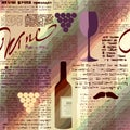 Imitation of newspaper Wine Royalty Free Stock Photo