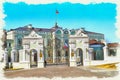 Imitation of a picture. Oil paint. Illustration. Kazan. Presidential Palace of the Republic of Tatarstan