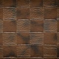 Imitation square cowhide texture close up, brown cowhide texture can be background Royalty Free Stock Photo