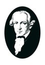 Immanuel Kant, German Philosopher - Vintage Portrait Royalty Free Stock Photo