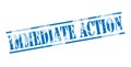 Immediate action blue stamp