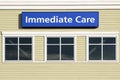 Immediate Care Sign Outside Hospital Building Royalty Free Stock Photo