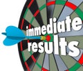 Immediate Results Dart Board Meeting Goal Outcome Now Royalty Free Stock Photo