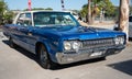 immense blue classic American car Dodge Polara.