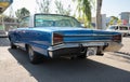 immense blue classic American car Dodge Polara.