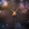 An immense, celestial spider, its web connecting the galaxies in a cosmic tapestry3