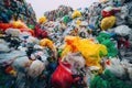 Vast Pile of Colorful Plastic Waste and Recycling Royalty Free Stock Photo
