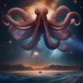 An immense cosmic octopus with arms as vast as spiral galaxies, reaching out across the cosmos4