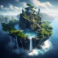 Wonderful and enchanting waterscapes. Ai generated Royalty Free Stock Photo
