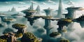 Immerse in a captivating vision of a biodome city on a distant exoplanet.