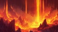 Immerse in the intense heat with a hot magma background, a fiery and dynamic visual. Ai Generated