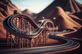 Twisted Waves: Gold and Copper Industrial Design in 3D Render