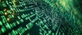 Immerse in a tech-inspired atmosphere filled with dynamic binary code