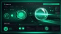 emerald green sci-fi web design. generative ai Royalty Free Stock Photo