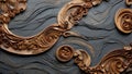 Whirling Chestnut Dance: Dynamic Slate Background. AI generate