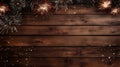 Rustic Radiance: Wooden Background Illuminated by Dazzling Fireworks
