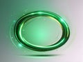 Mystical Green Aura: Captivating Circle Light Background with Swirling Magic Lines