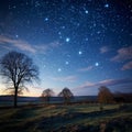 Celestial Symphony: A Captivating Starry Night with Jupiter, Saturn, and Majestic Constellations