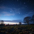 Celestial Symphony: A Captivating Starry Night with Jupiter, Saturn, and Majestic Constellations