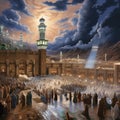 Astonishing wallpaper: Mecca& x27;s Majesty - Pilgrims circumambulating the Kaaba during Hajj