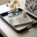 Captivating paper tray with intricate hand-sketched patterns