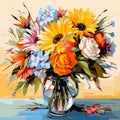 Vibrant Bouquet of Mixed Flowers